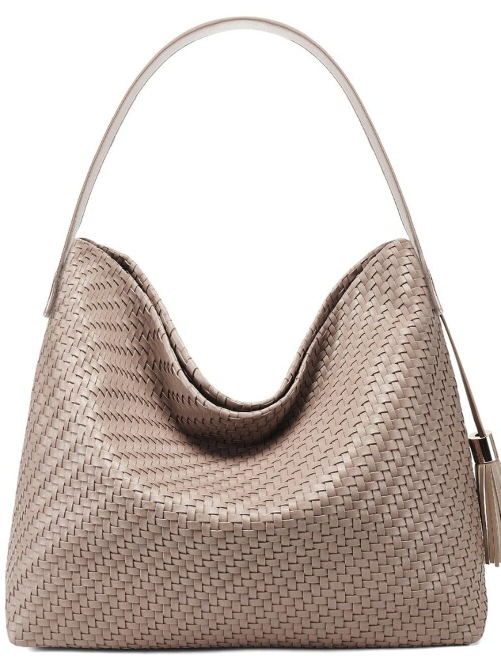 Large Woven Leather Tote Bag for Women Shoulder Purse Crossbody